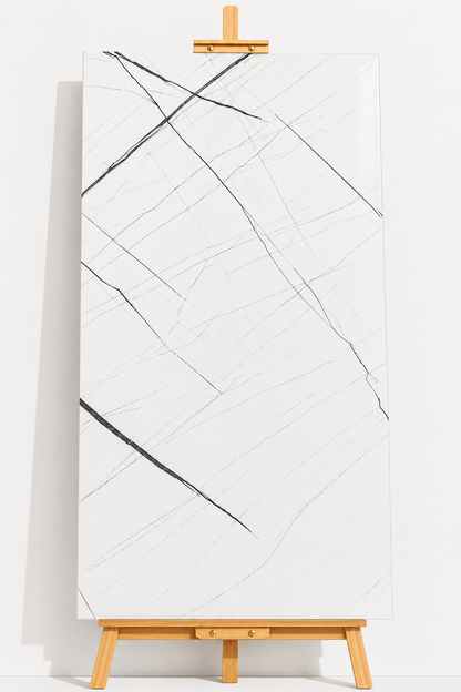 30x60 Cm Beyaz Mermer Desenli Kendinden Yapışkanlı  Duvar Paneli